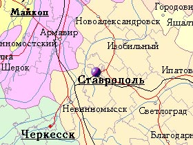 Ставрополь. Карта с сайта mojgorod.ru (с)