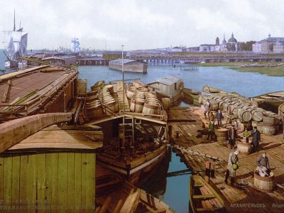 Архангельск, 1896. Погрузка трески. Источник: https://www.gw2ru.com/articles/1626-who-are-pomors-russian-north